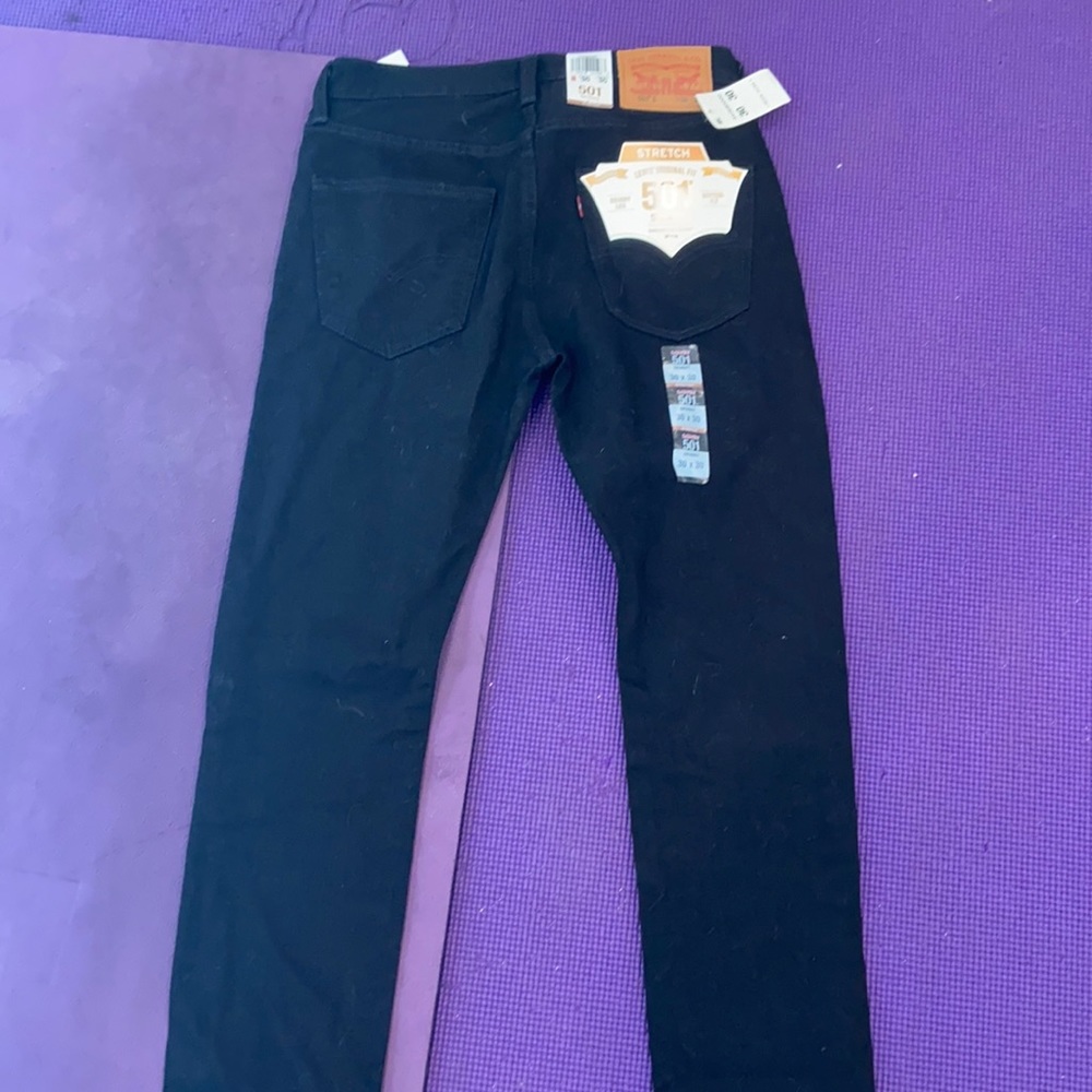 New, never worn black 501 Levi’s